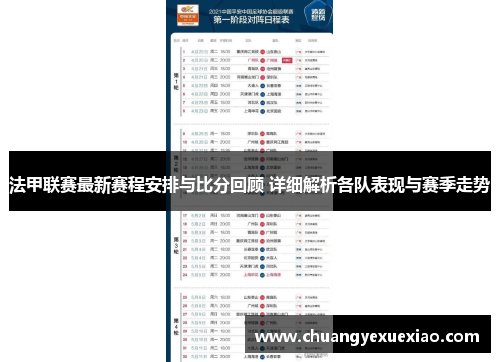 法甲联赛最新赛程安排与比分回顾 详细解析各队表现与赛季走势